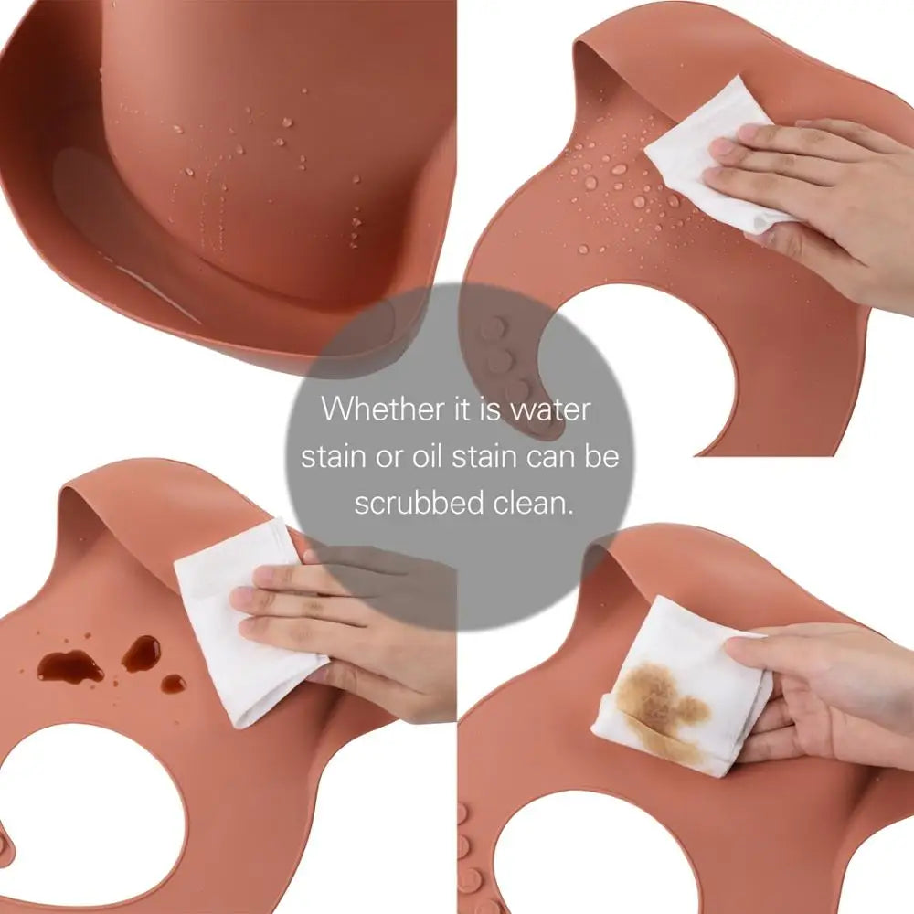 Silicone Bibs for Kids | Waterproof Baby Bibs for Newborn & Toddler Feeding | Comfortable & Safe Bibs for Breakfast & Meal Time
