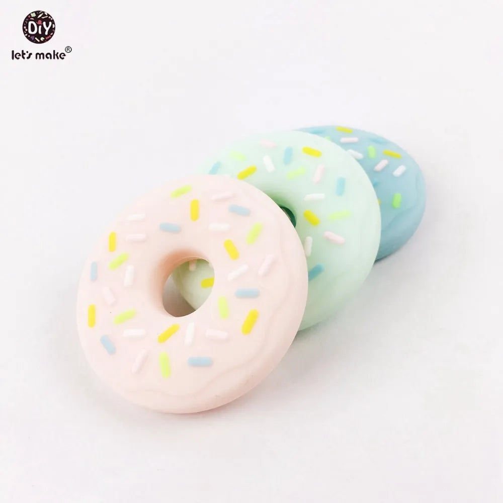 DIY - Let's Make Silicone Donut Teether – 5PCS Food-Grade, BPA-Free, Safe & Durable Baby Accessories