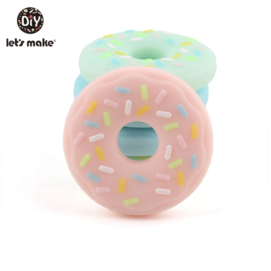 DIY - Let's Make Silicone Donut Teether – 5PCS Food-Grade, BPA-Free, Safe & Durable Baby Accessories