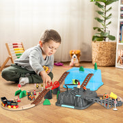 Bopeep Toy Train Set Track DIY Wooden-1942352910641926150