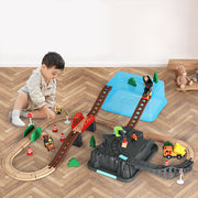 Bopeep Toy Train Set Track DIY Wooden-1942352910641926151