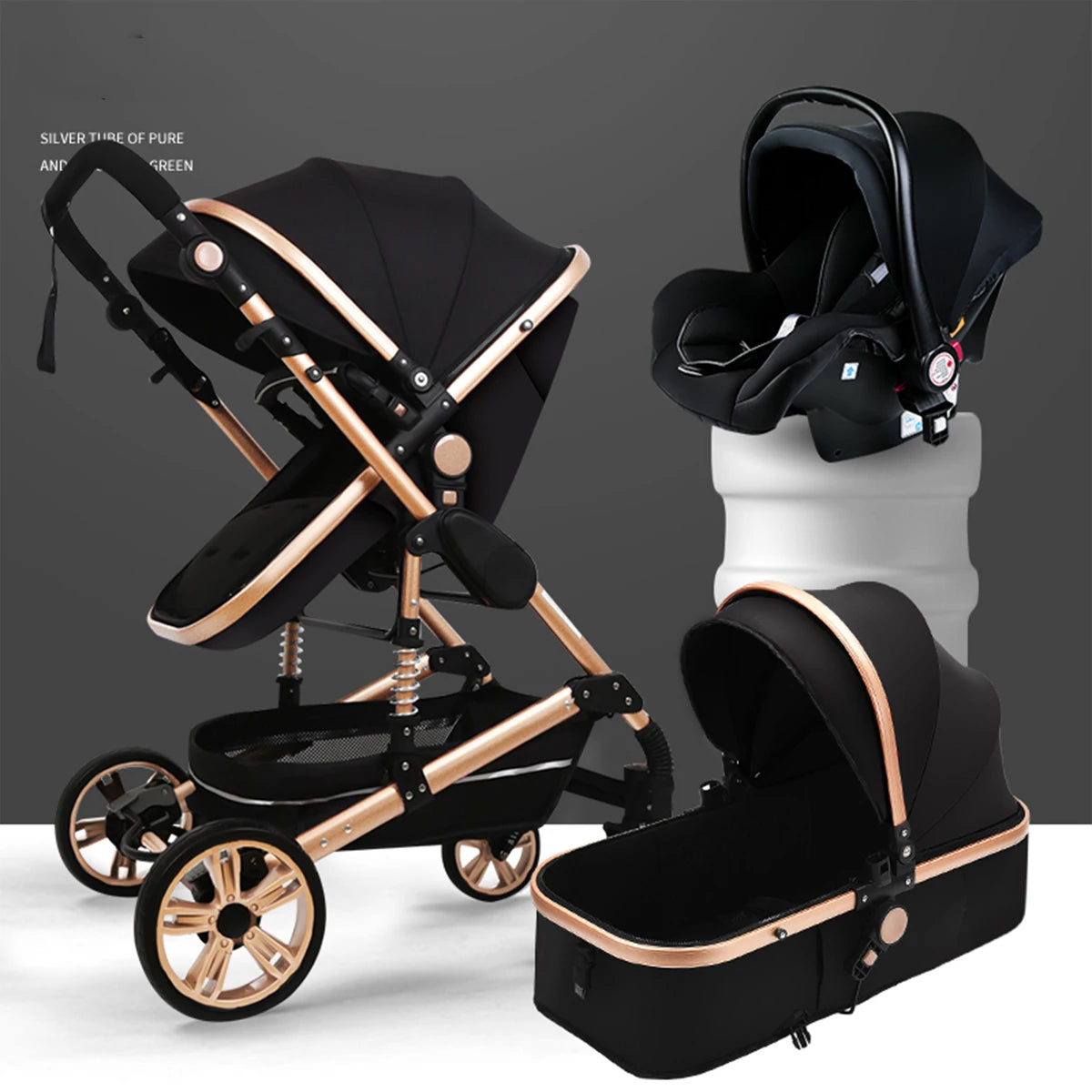 3-in-1 Baby Stroller – Two-Sided Foldable, Reversible, High Landscape, Travel-Friendly