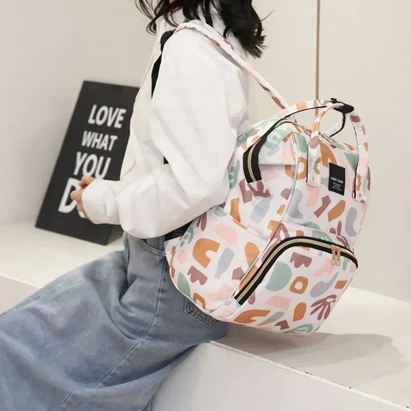 Nappy Backpack Bag | Mummy Large Capacity Bag | Mom Baby Multi-function Outdoor Travel Diaper Bags for Baby Care Stuff