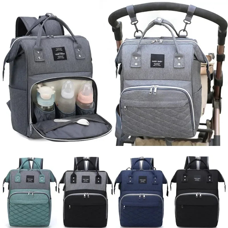 Diaper Bags | Baby Stroller Hanging Bag Mother Large Capacity Nappy Backpacks with Changing Mat | Convenient Baby Nursing Bags