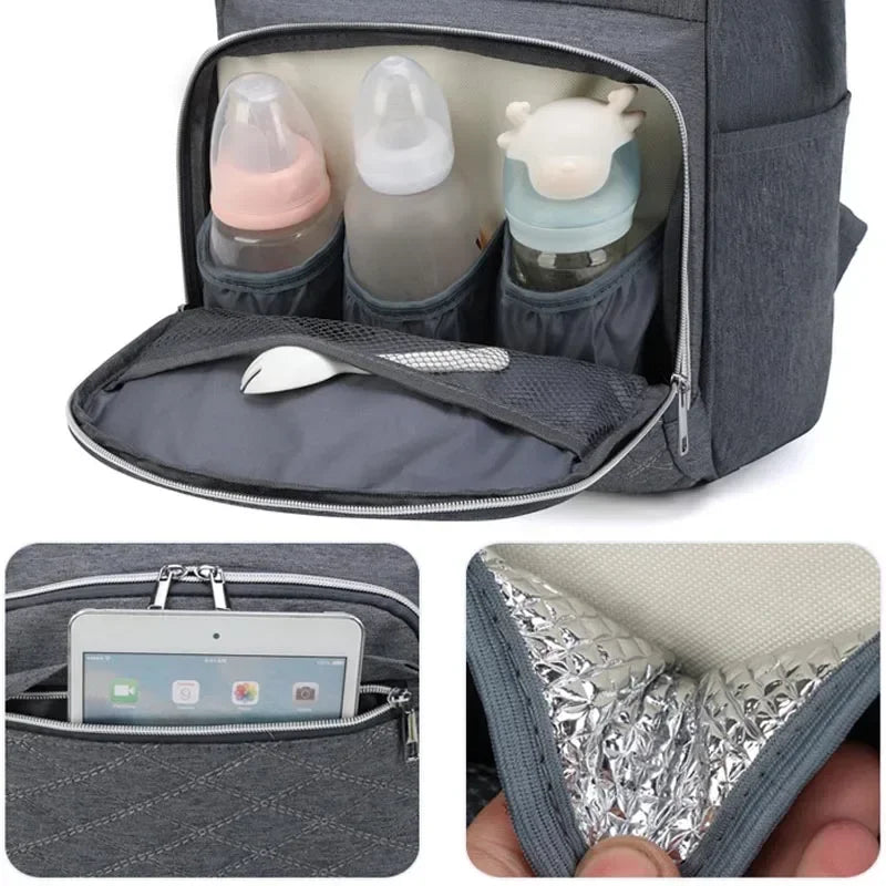 Diaper Bags | Baby Stroller Hanging Bag Mother Large Capacity Nappy Backpacks with Changing Mat | Convenient Baby Nursing Bags