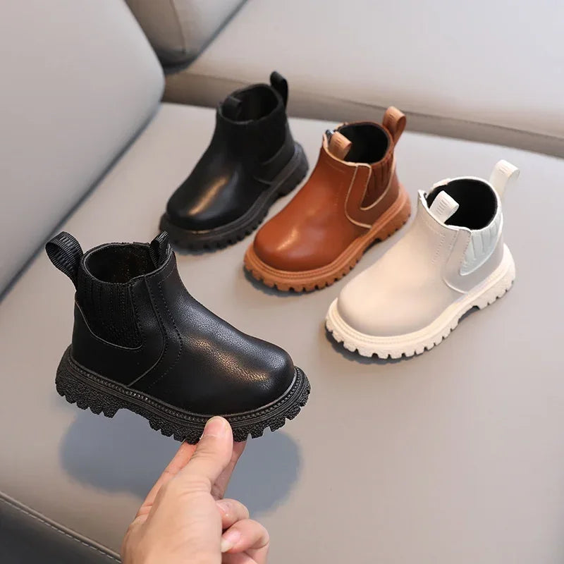 Kids Short Boots | Fashion Leather Toddler Boys & Girls Ankle Boots Non-Slip Shoes