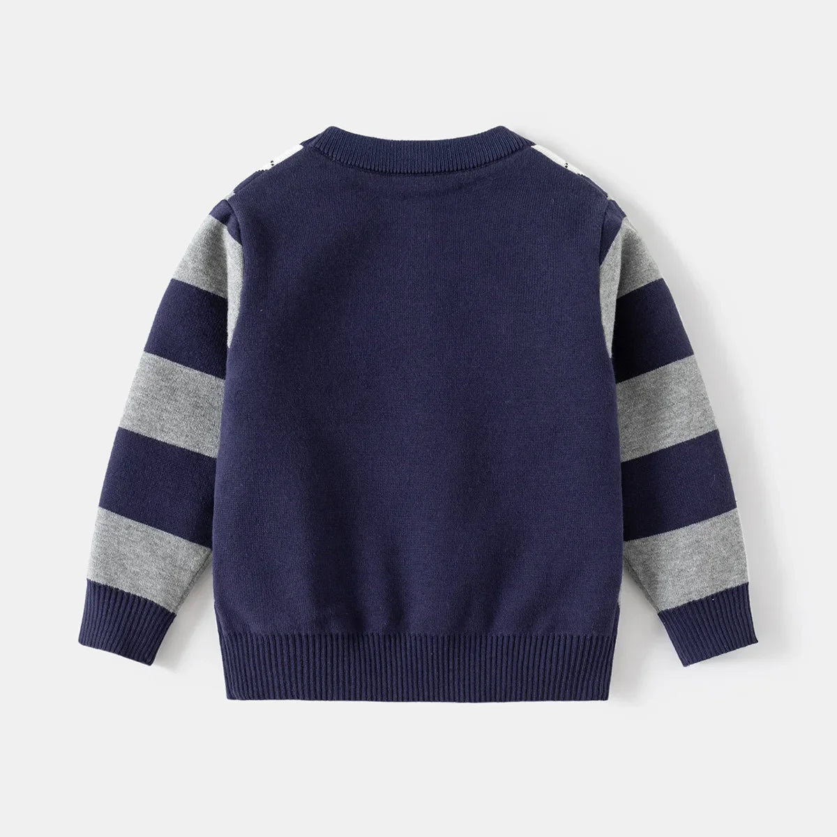 Warm Pullover Sweater for Boys – Diamond Pattern Knitwear