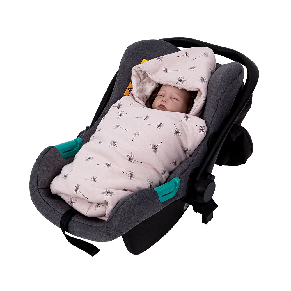 Newborn Baby Blanket with Hooded Windproof Swaddle Wrap – Perfect for Outdoor & Car Seat Use