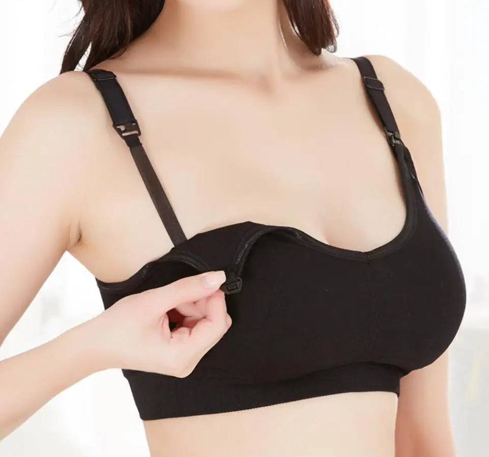High-Quality Plus-Size Nursing Bra – Seamless, Wire-Free, Breathable Comfort