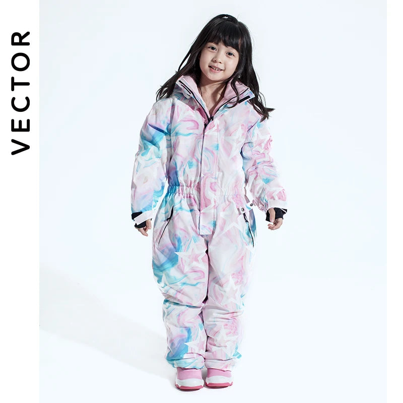 Kids' -30°C Waterproof Snowsuit – Warm Ski & Snowboard Winter Jacket