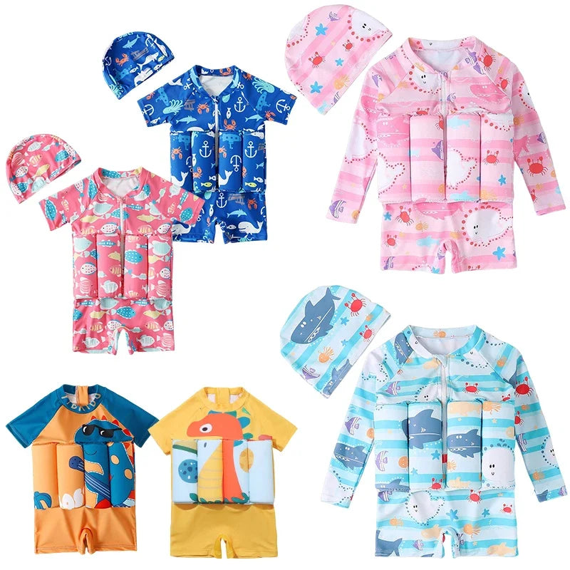 Kids Float Swimwear for Ages 0–6 Years - One Piece