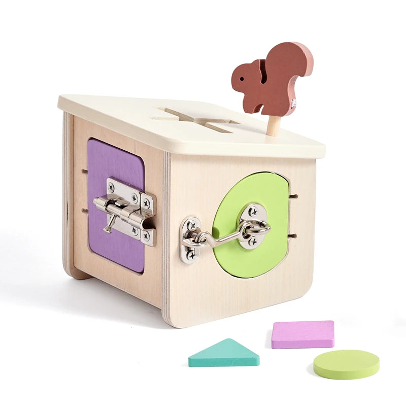 Wooden Lock Box Toy for Babies – Intellectual Development & Coordination Game