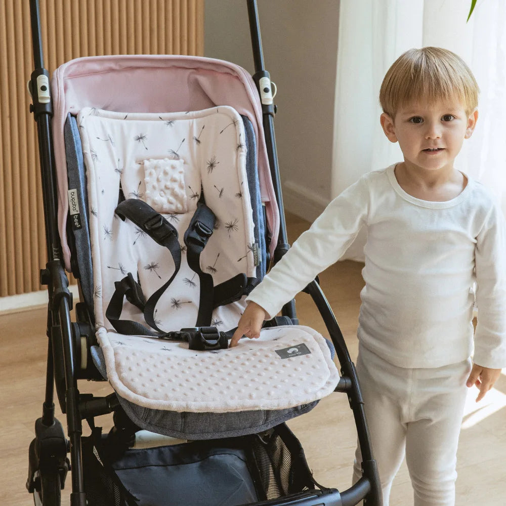 Stroller Cushion & Seat Belt Cover 2Pcs/Set  Universal Baby Pram Seat Pad, Soft Kids Pushchair Car Mat, Stroller Accessories