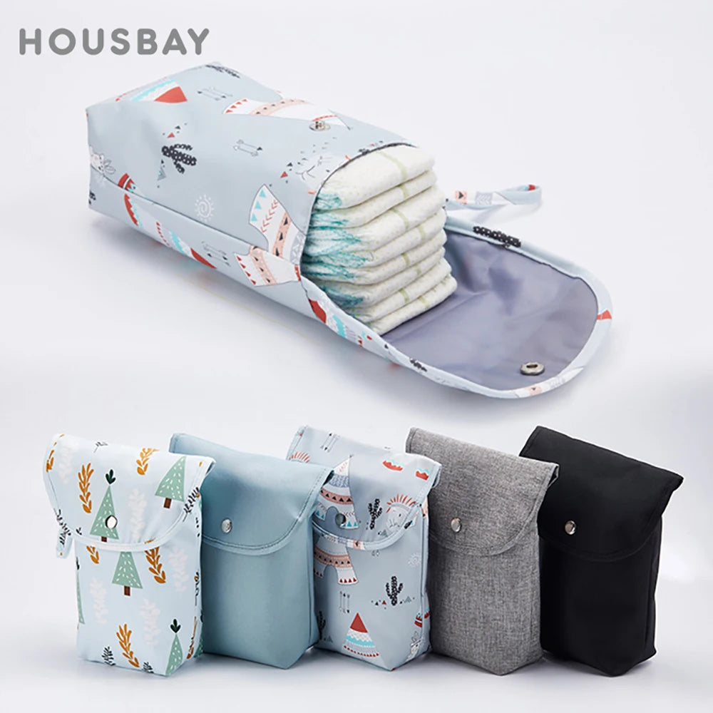 Reusable Waterproof Baby Diaper Organizer – Wet/Dry Storage Bag for Moms