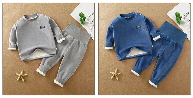 Kids Plush Pajama Set – Warm & Cozy Baby Underwear