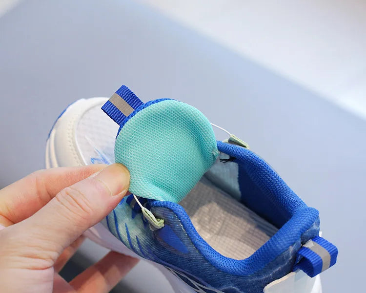 Kids Mesh Sneakers with Rotating Button – Breathable Soft Sole Shoes for Toddlers