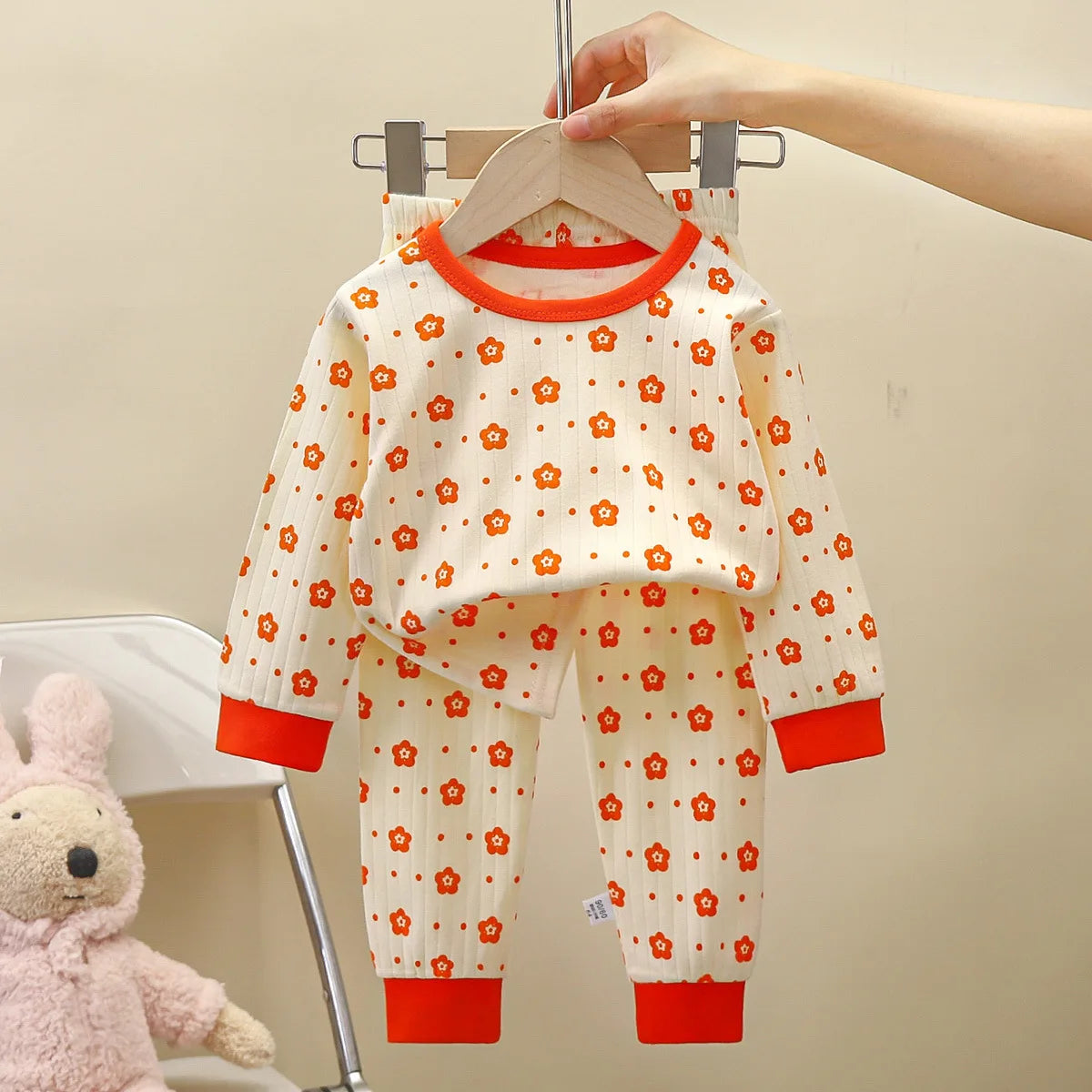 Pure Cotton Long-Sleeve Pajamas for Kids – Comfortable Cartoon Sleepwear