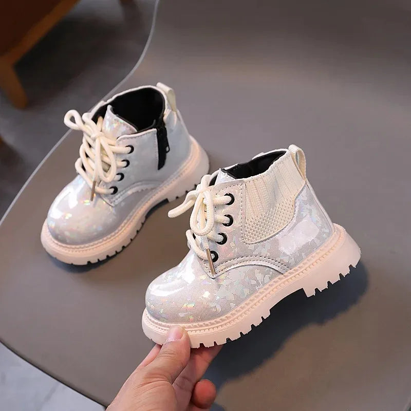 Kids Short Boots | Waterproof PU Leather Ankle Boots Soft Sole Boys & Girls Shoes