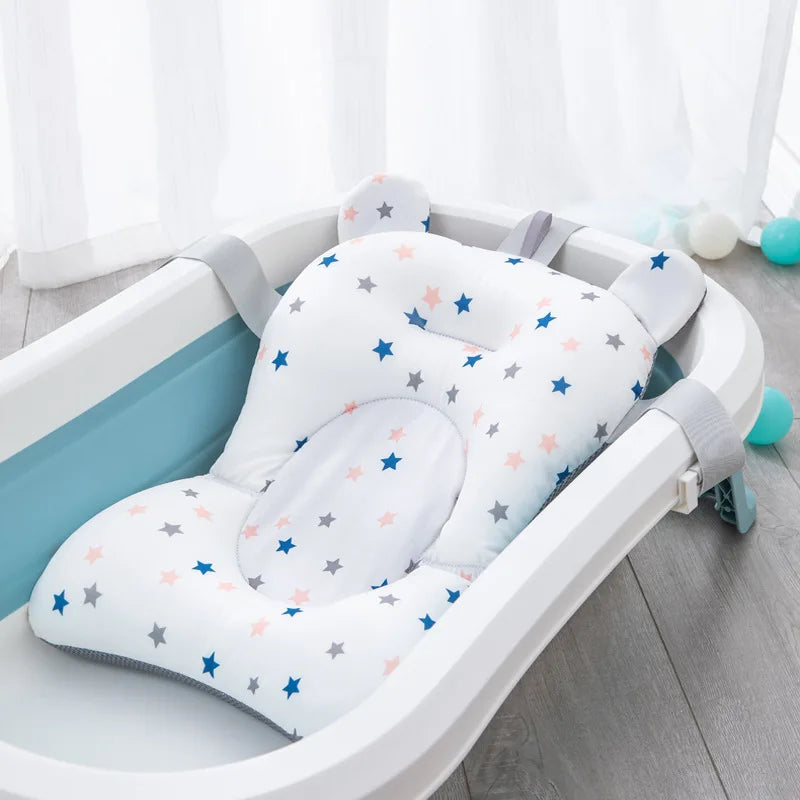 Baby Shower Bath Tub Pad – Non-Slip Newborn Bathtub Mat for Safe & Comfortable Bathing