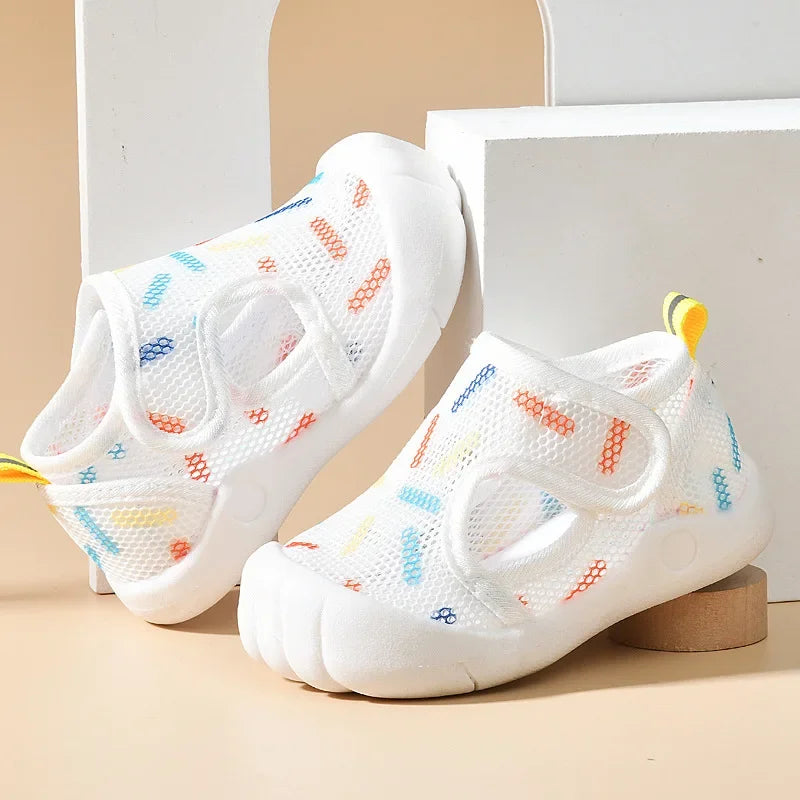 Breathable Air Mesh Kids Sandals – Soft & Lightweight First Walker Shoes