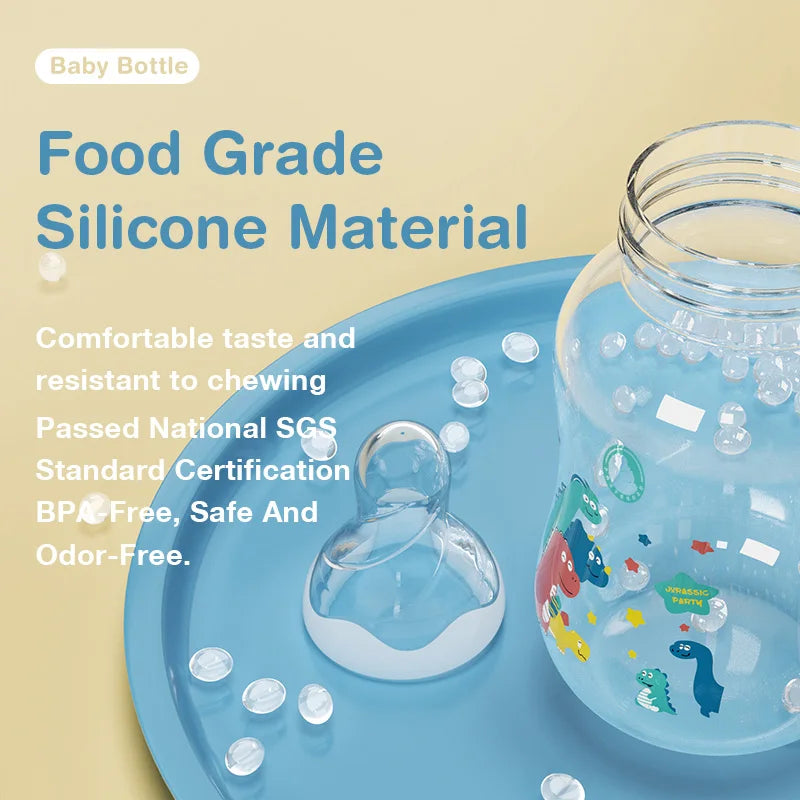 150/240ML Baby PP Bottle with Gravity Ball – Newborn Feeding Bottle with Handle
