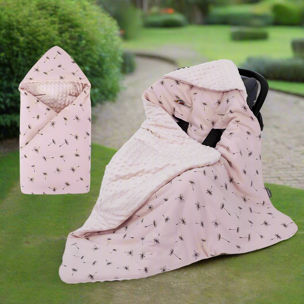 Newborn Baby Blanket with Hooded Windproof Swaddle Wrap – Perfect for Outdoor & Car Seat Use