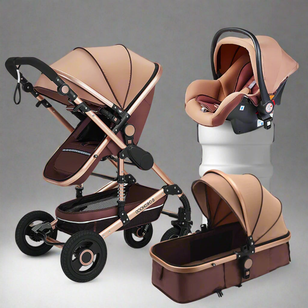 3-in-1 Baby Stroller – Two-Sided Foldable, Reversible, High Landscape, Travel-Friendly