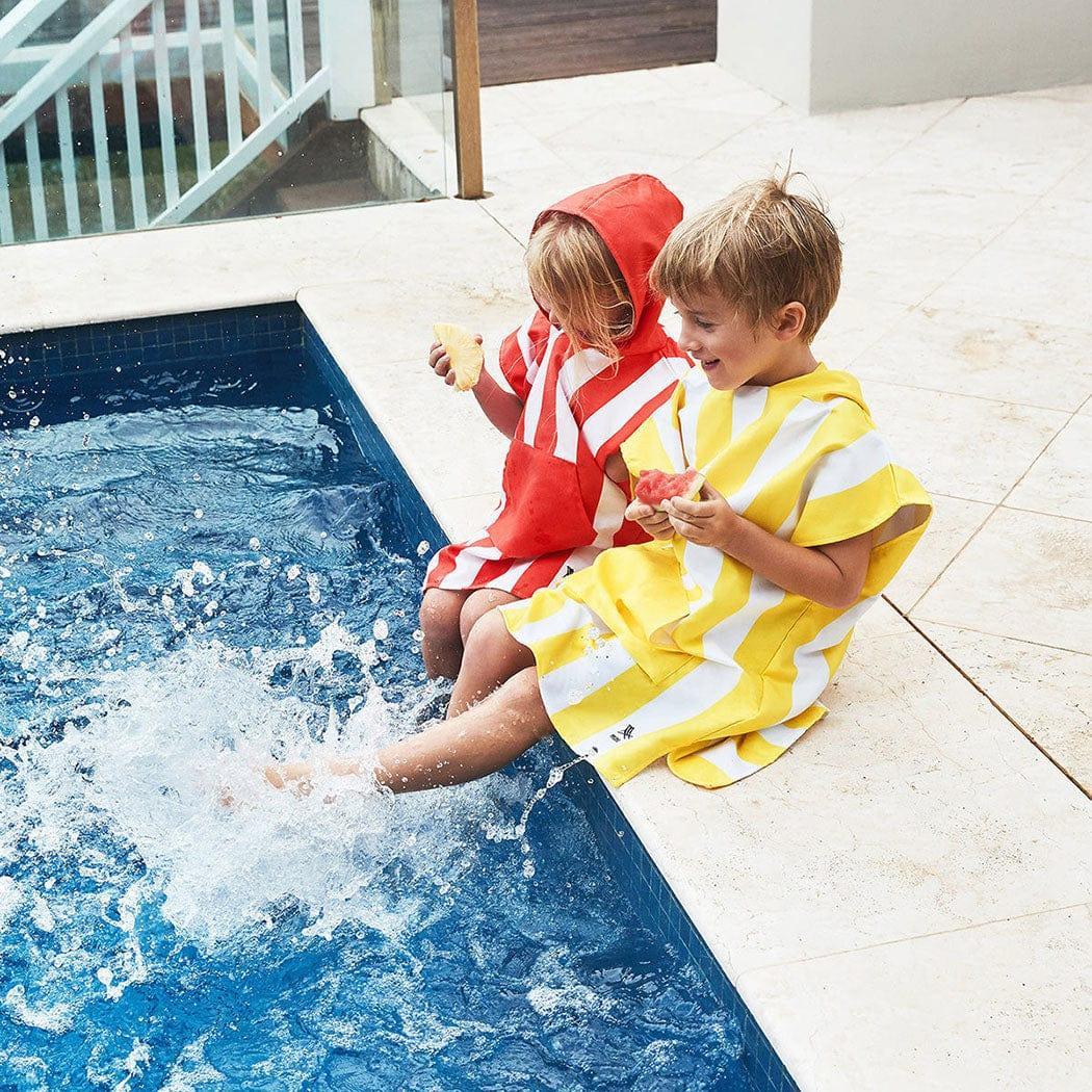 Dock & Bay KIDS Poncho Hooded Towel -Mini Cabana Collection-Boracay Yellow XS (2-4yrs)-1942353864414072833