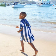 Dock & Bay KIDS Poncho Hooded Towel -Mini Cabana Collection-Whitsunday Blue M (8-10yrs)-1942353863210307587