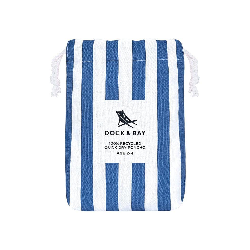 Dock & Bay KIDS Poncho Hooded Towel -Mini Cabana Collection-Whitsunday Blue M (8-10yrs)-1942353863210307590