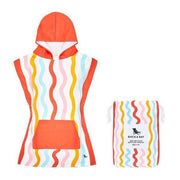 Dock & Bay KIDS Poncho Hooded Towel - Squiggle Face M (7-10yrs)-1942353864611205120