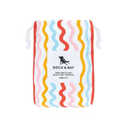 Dock & Bay KIDS Poncho Hooded Towel - Squiggle Face M (7-10yrs)-1942353864611205129