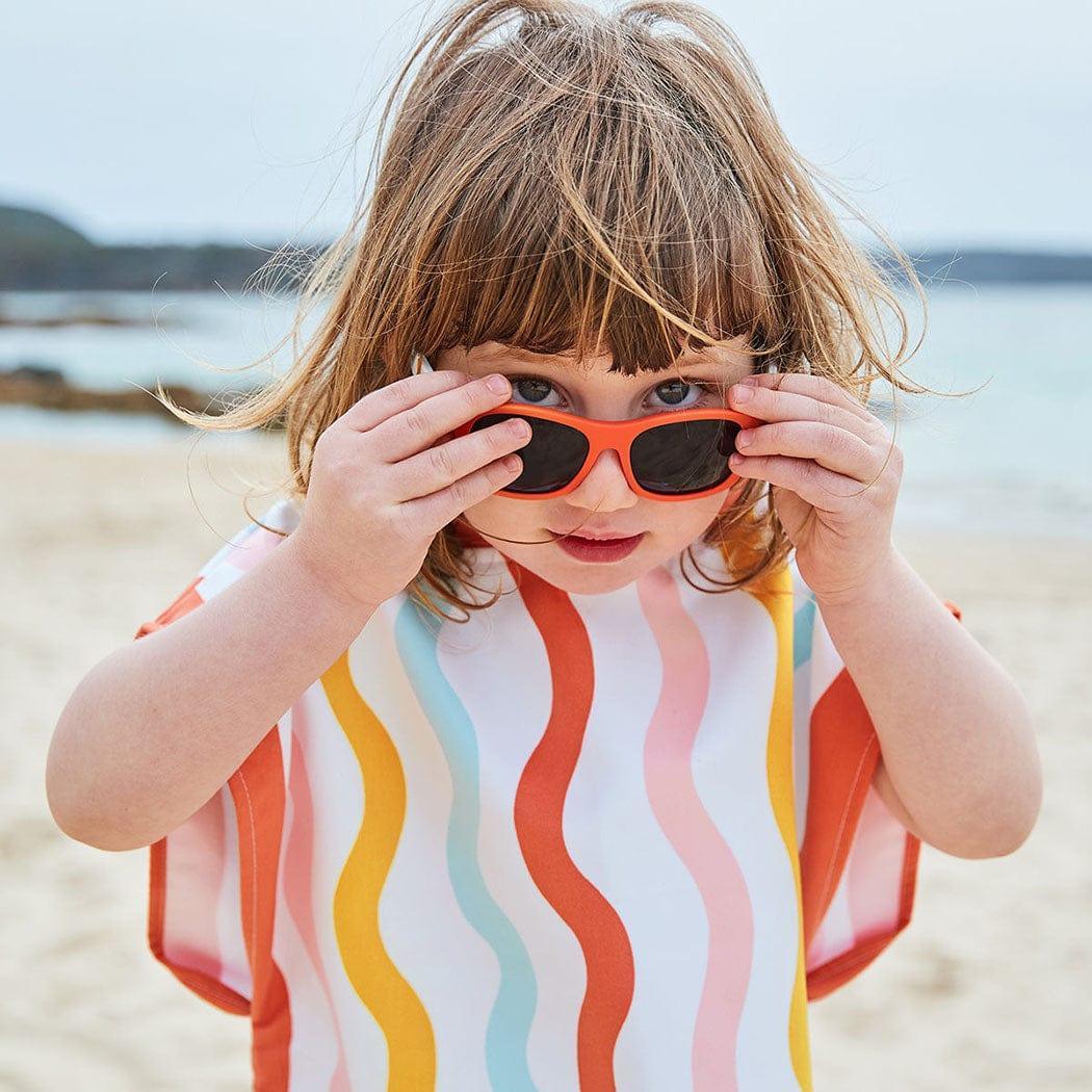 Dock & Bay KIDS Poncho Hooded Towel - Squiggle Face M (7-10yrs)-1942353864611205126