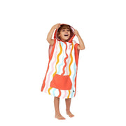 Dock & Bay KIDS Poncho Hooded Towel - Squiggle Face M (7-10yrs)-1942353864611205127
