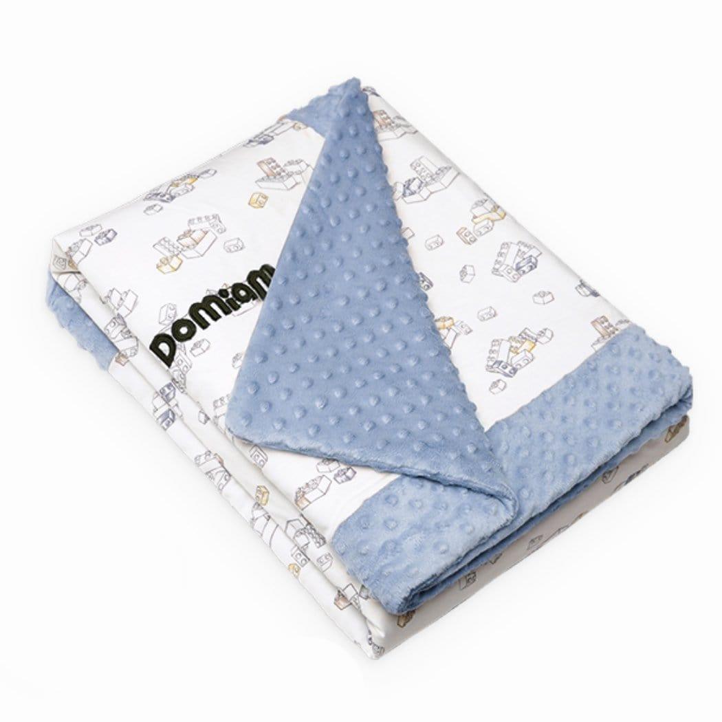 Domimia Thick Padded Minky Cotton Kids Blanket - 2.5 tog Wildflower Boquet-1948609674421080071