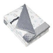 Domimia Thick Padded Minky Cotton Kids Blanket - 2.5 tog Wildflower Boquet-1948609674421080073