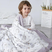 Domimia Thick Padded Minky Cotton Kids Blanket - 2.5 tog Wildflower Boquet-1948609674421080064