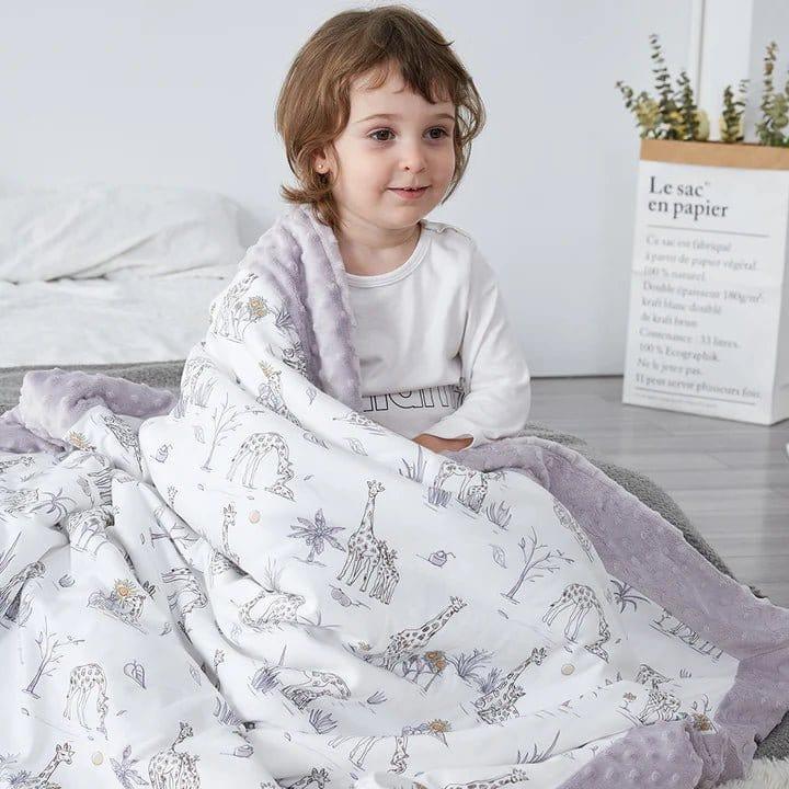 Domimia Thick Padded Minky Cotton Kids Blanket - 2.5 tog Wildflower Boquet-1948609674421080064