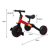 BoPeep 3in1 Kids Tricycle Toddler Balance-1942353598964961282