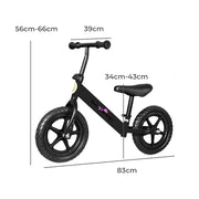 BoPeep Kids Balance Bike Ride On Toys Black-1942352907013853186