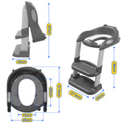 BoPeep Kids Toilet Ladder Grey-1973193926026334210