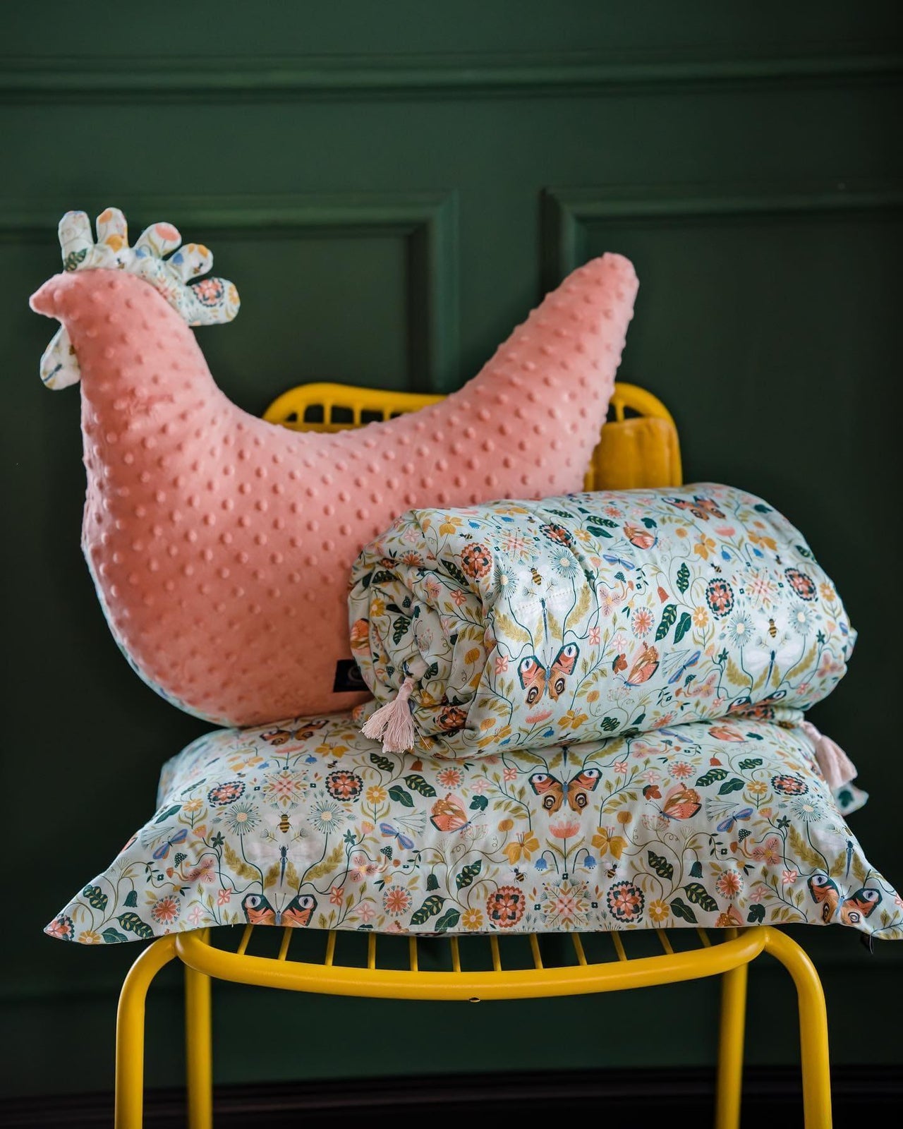 La Millou Dana's Hen Pillow SECRET GARDEN | Papaya-1948609620356501505