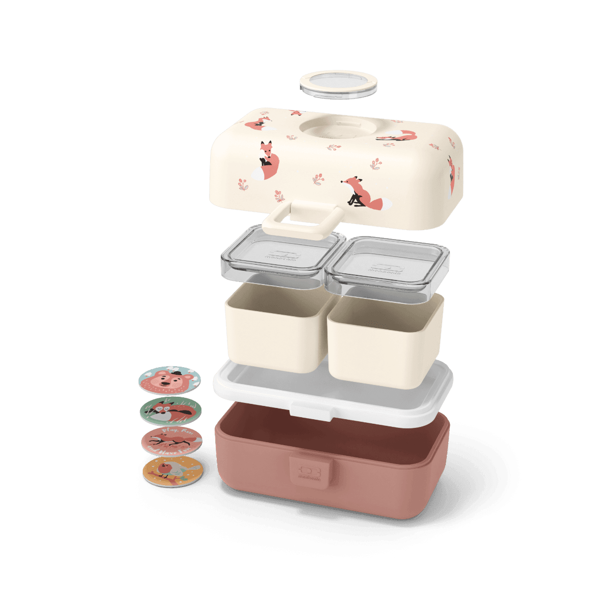 Monbento Tresor Graphic Kids's Bento Box- Cinnamon Fox Cinnamon Fox-1973194136068689923