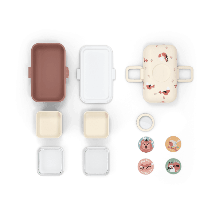 Monbento Tresor Graphic Kids's Bento Box- Cinnamon Fox Cinnamon Fox-1973194136068689925