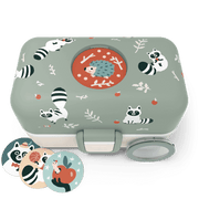 Monbento Tresor Graphic Kids's Bento Box- Green Raccoon Green Raccoon-1973194135888334851