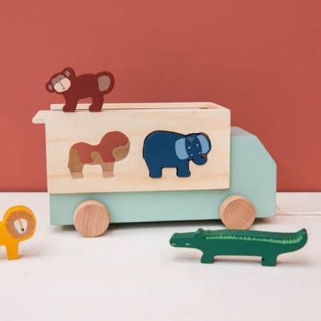 Trixie Wooden Animal Truck-1948609525078691841
